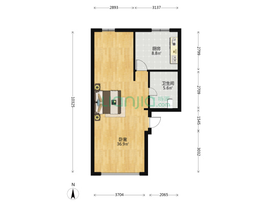 望湖雅筑 1室0厅1卫 62平方
