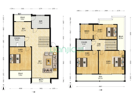 格调故里 4室2厅2卫 195平方