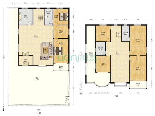 华阳别墅 6室2厅3卫 301平方