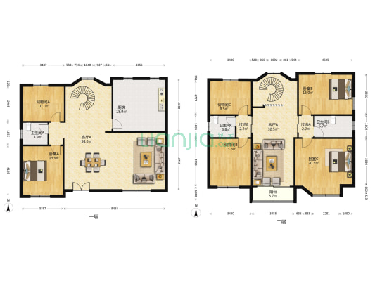 梅园新村 3室2厅3卫 249平方
