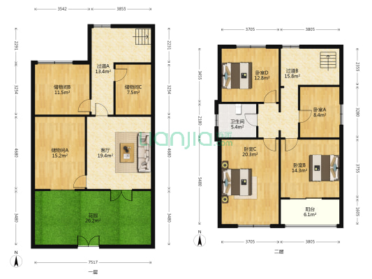 花苑二村 4室1厅1卫 212平方