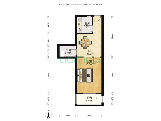 左云里 1室1厅1卫 40平方