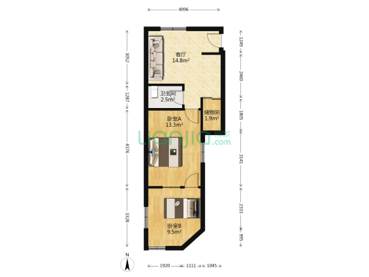节约巷29号 2室1厅1卫 37平方