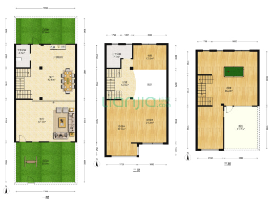 清泉明月山庄 3室2厅2卫 266平方