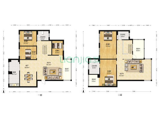 云锡花园二期东区 5室3厅3卫 226平方