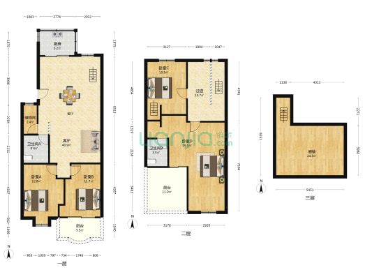 盛景新村 4室1厅2卫 141平方