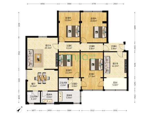 柳城大道东段113号 4室3厅2卫 101平方
