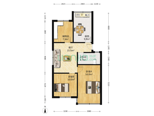 集力佳园 2室1厅1卫 82平方