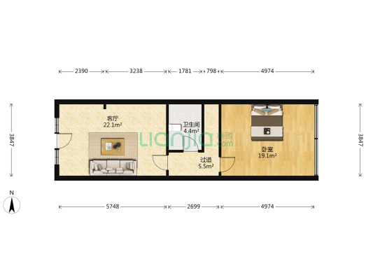 英格兰景城 1室1厅1卫 148平方