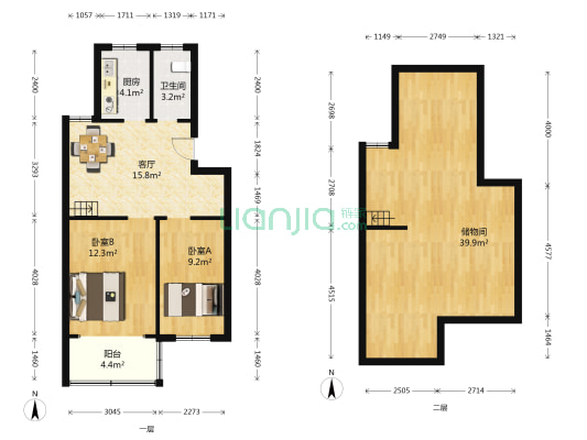 浦欣家园 2室1厅1卫 101平方