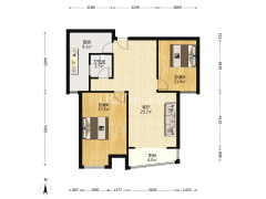 开发区 君临天下御景园  全南两居室-涿州君临天下御景园户型图