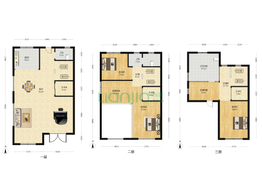 长江南门御府 3室1厅3卫 230平方