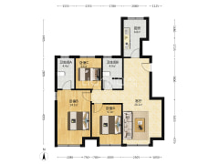 樾府国际 双卧朝南 人车分流 南北通透 明卫-涿州中国铁建樾府国际户型图