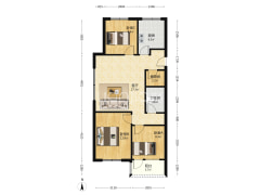 涿州城西 桃源新都孔雀城104平通透三居室带车位出售-涿州桃源新都孔雀城户型图