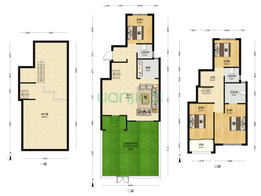 东叁金茂逸墅 4室1厅3卫 232平方