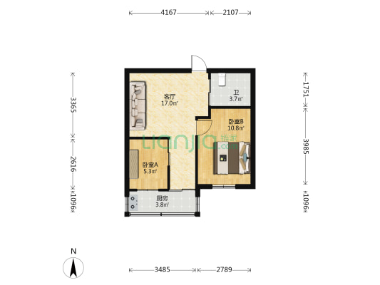南十二西路21巷 2室1厅1卫 56平方
