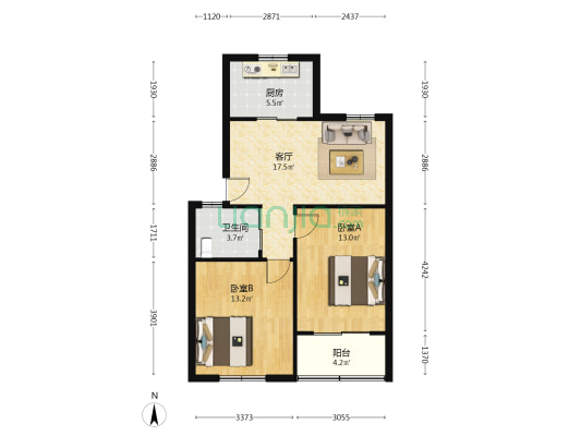 春雷路250弄 2室1厅1卫 73平方