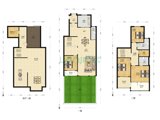 三江尊园 4室1厅3卫 219平方