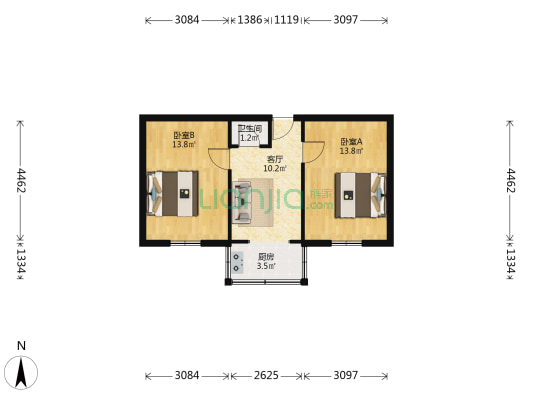 西一路179号 2室1厅1卫 51平方