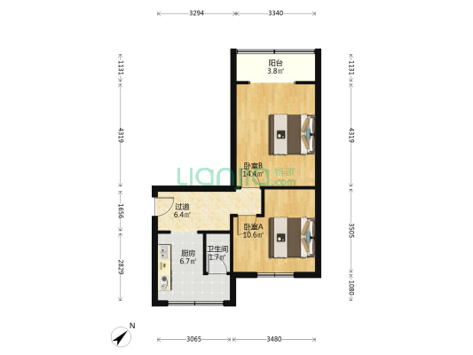 奎星楼街17号 2室0厅1卫 50平方
