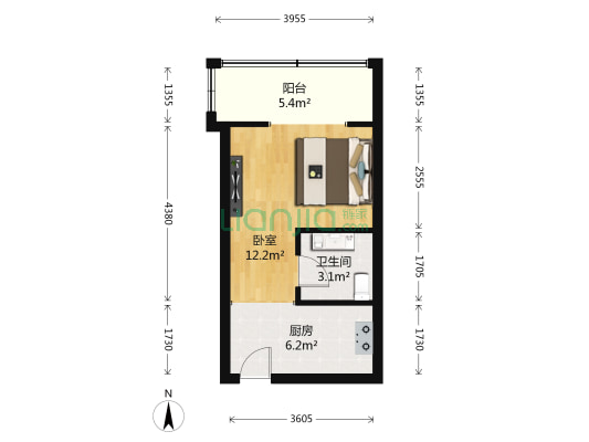 爱建非常男女 1室0厅1卫 40平方