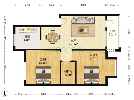 红庙巷39号 2室1厅0卫 83平方