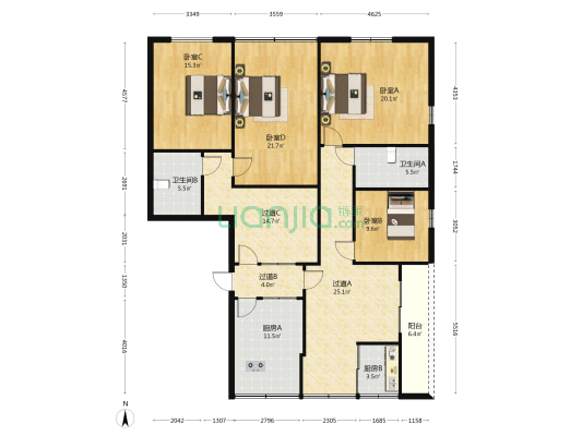 象南东路 4室0厅2卫 200平方