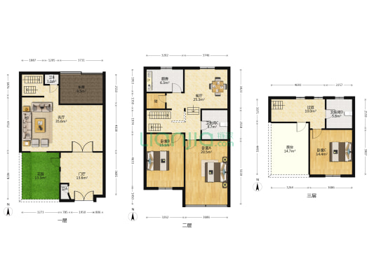 周五郎巷散盘 3室2厅4卫 138平方