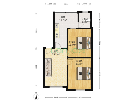 晋江西路218号 2室1厅1卫 75平方