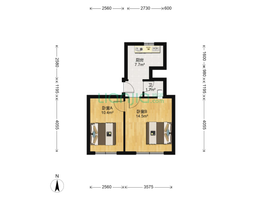 39中望海街 2室0厅1卫 48平方