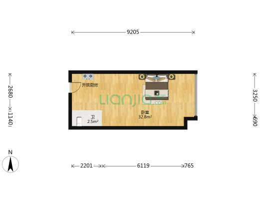 1872花园坊 1室0厅1卫 52平方
