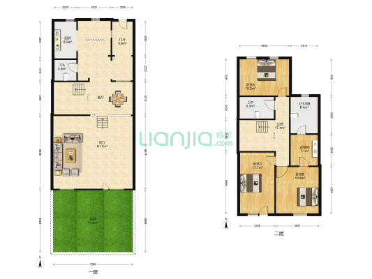 天茂湖凡尔赛庄园 3室1厅3卫 225平方