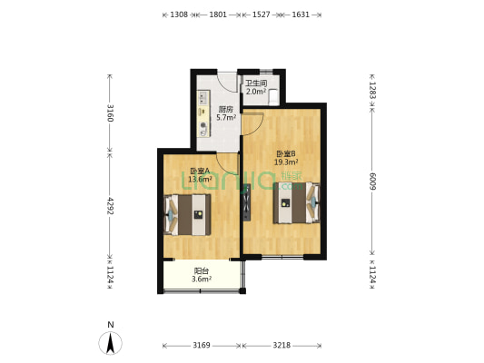 打浦路210弄 2室0厅1卫 57平方