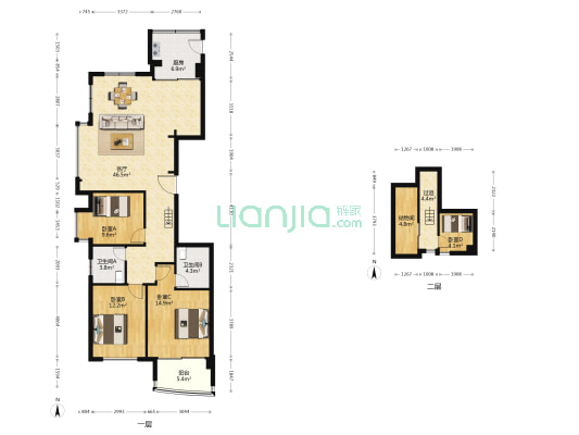和谐花苑 4室1厅2卫 188平方