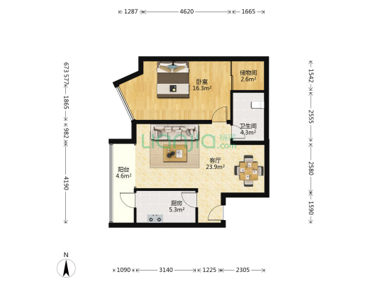 庄维多摩市二期 1室1厅1卫 73平方