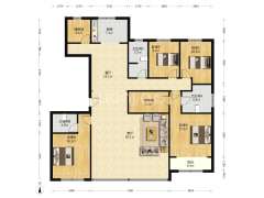 华远海蓝城二期 4室2厅 南 北-涿州华远海蓝城二期户型图