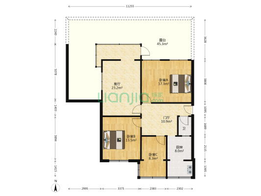 成华巷2号 3室1厅1卫 93平方
