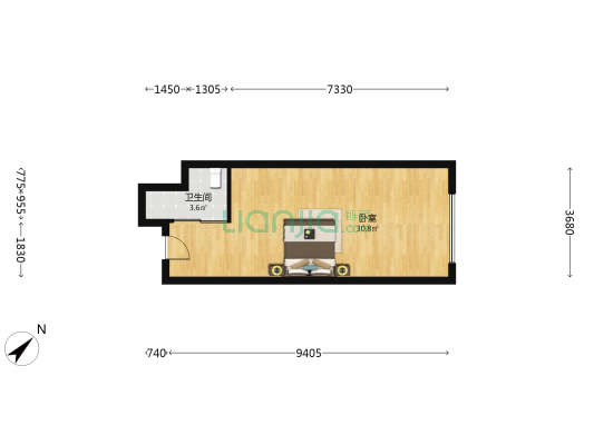 锦澜观棠 1室0厅1卫 57平方