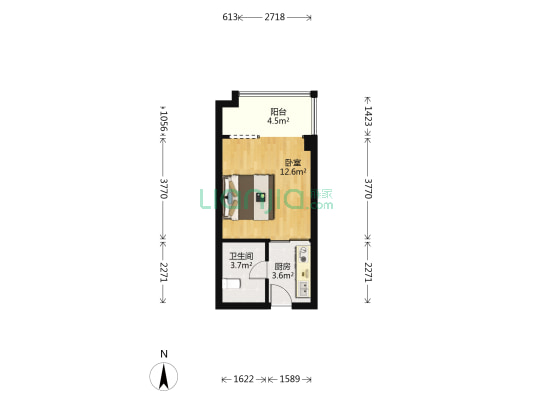 维科星晨 1室0厅1卫 36平方
