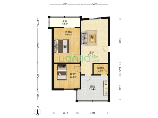 正街社区 2室1厅0卫 78平方