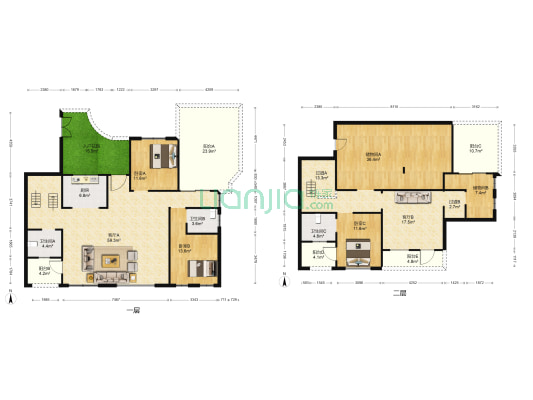 钱隆世家 3室2厅3卫 226平方