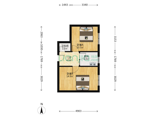 广宁里三条大楼 2室0厅1卫 50平方