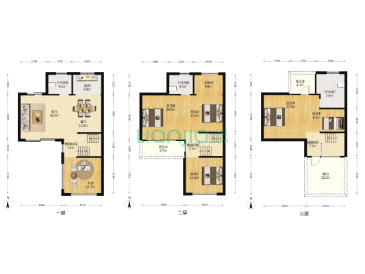 宝业云溪里 6室2厅3卫 178平方