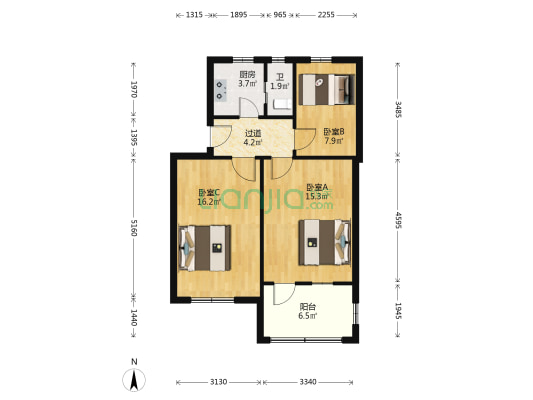 雨山十村 3室0厅1卫 65平方