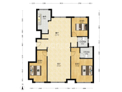 涿州高铁东站华远二期南北通透双卫大三居-涿州华远海蓝城二期户型图