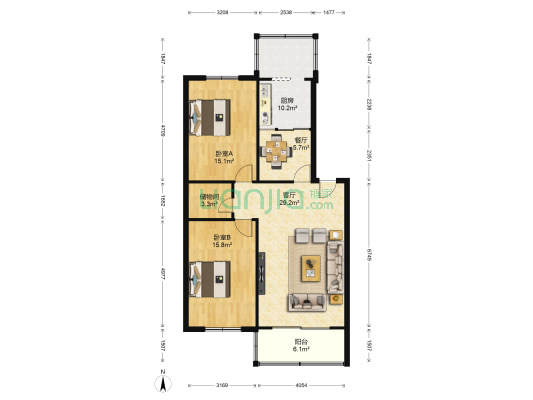 文体西路108号院 2室2厅0卫 101平方