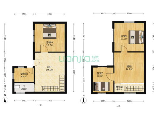 南太平街 3室1厅1卫 100平方