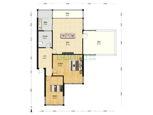 玉溪巷12号 2室1厅1卫 96平方