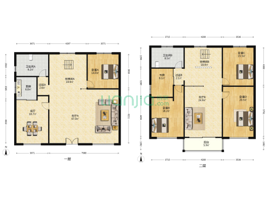 城南新村一区 5室3厅2卫 279平方
