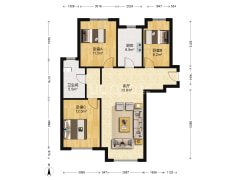 鸿坤新维港南北大三居出售精装修全天采光可居住可办公-涿州鸿坤新维港户型图